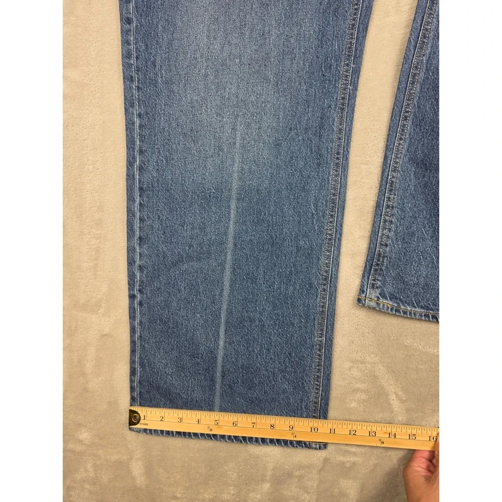 Old Navy Jeans Womens 16 Blue Sky-Hi Wide Leg Extra High Rise Secret-Smooth
